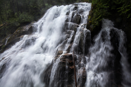 Crooked Falls in summer, Squamish, BC, Canada