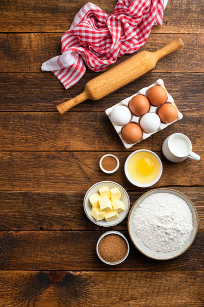 istock Ingredients for baking pastry, cake, cookies or bread 1256037793