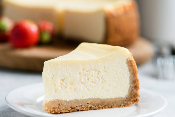 istock Slice of classic new york cheesecake 1256037814