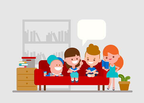 Friend Give Homework Animation Kids Doing Homework With Friends Stock Illustration - Download Image ...