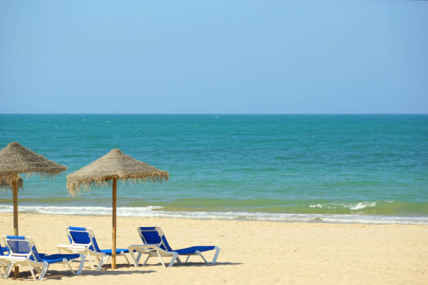 istock Relaxing zone on spanish ocean coast. Cadiz, Spain. 1256051307