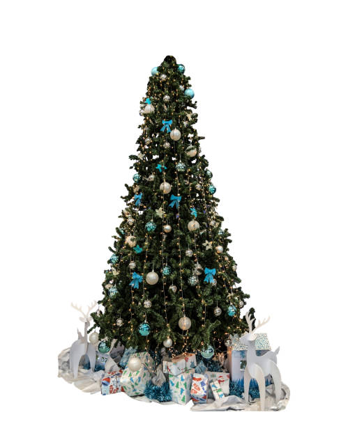 istock photo Christmas tree with toys, isolate 1256056463