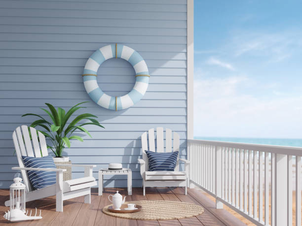 istock House terrace by the sea 3d render 1256057309