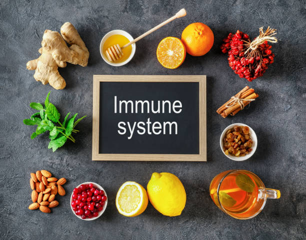 istock Immunity boosting various healthy natural products 1256064483