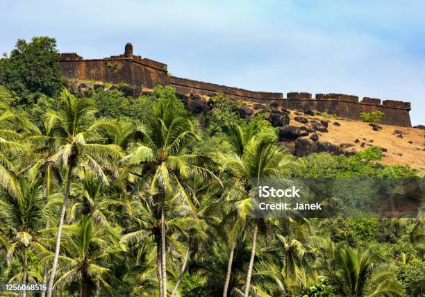 Chapora Fort Above The Vagator Beach In Goa India Stock Photo - Download Image Now - Fort, Ancient, Ancient Civilization