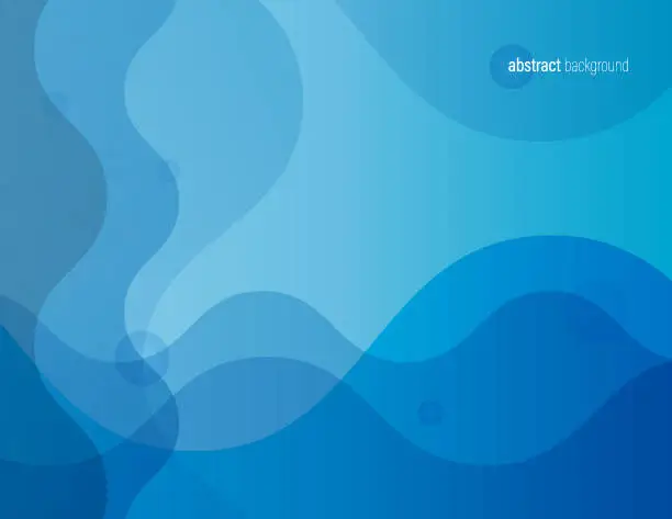 Vector illustration of Blue color abstract background with Wave Dynamic Effect
