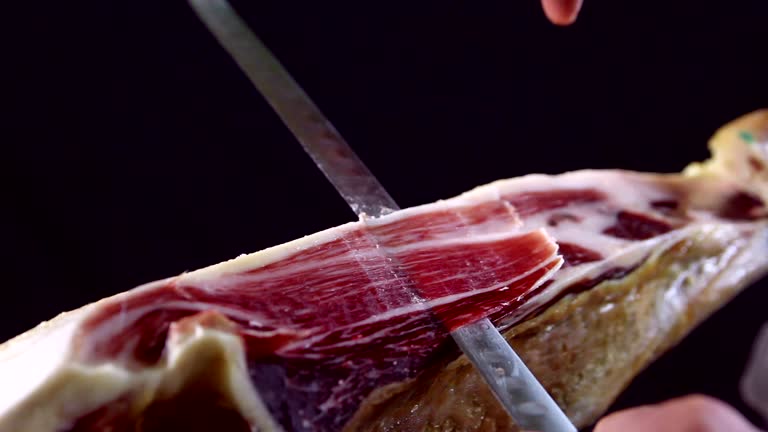 cutting iberian ham