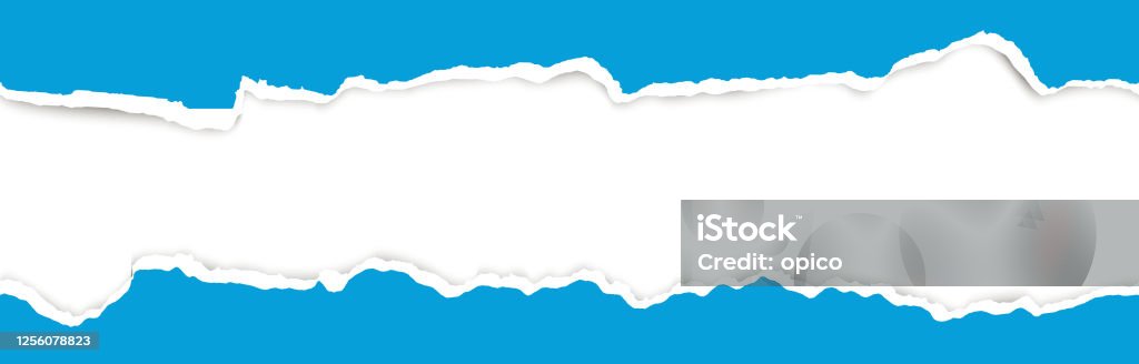 Paper Open Hack Ripped Open Paper Stock Illustration - Download Image Now - Blue ...