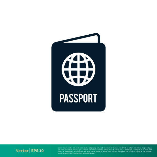 Passport Icon Vector Logo Template EPS 10 Passport Icon Vector Logo Template EPS 10 immigrants crossing sign stock illustrations