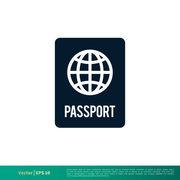 Passport Icon Vector Logo Template EPS 10 Passport Icon Vector Logo Template EPS 10 immigrants crossing sign stock illustrations