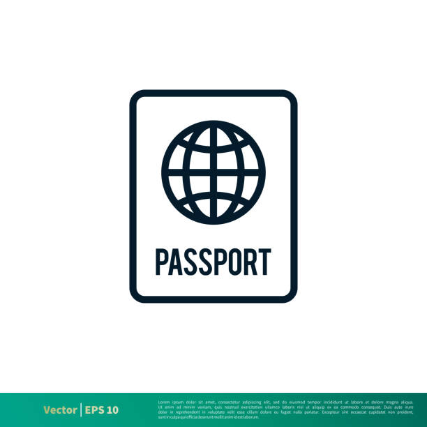 Passport Icon Vector Logo Template EPS 10 Passport Icon Vector Logo Template EPS 10 immigrants crossing sign stock illustrations
