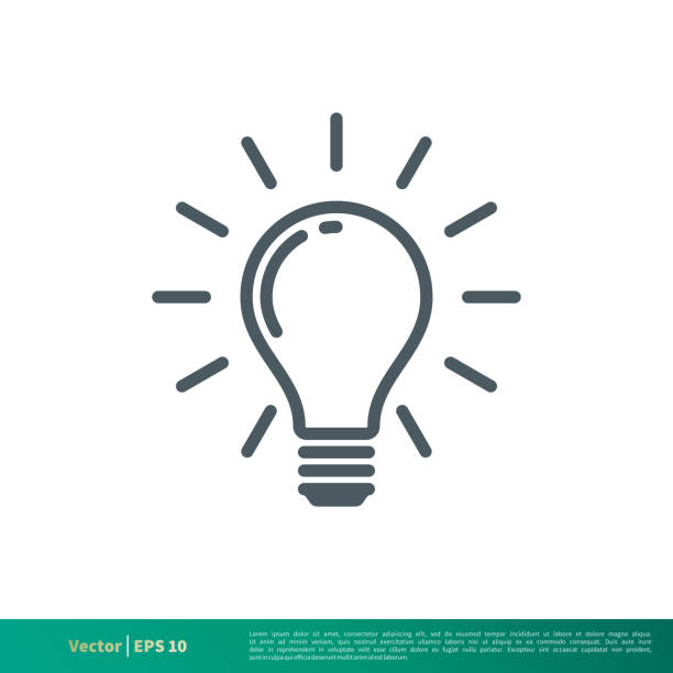 шаблон логотипа вектора лампочек - innovation stock illustrations