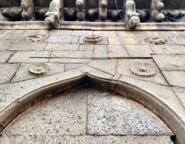 istock Historical monument carved stone entrance design 1256086080