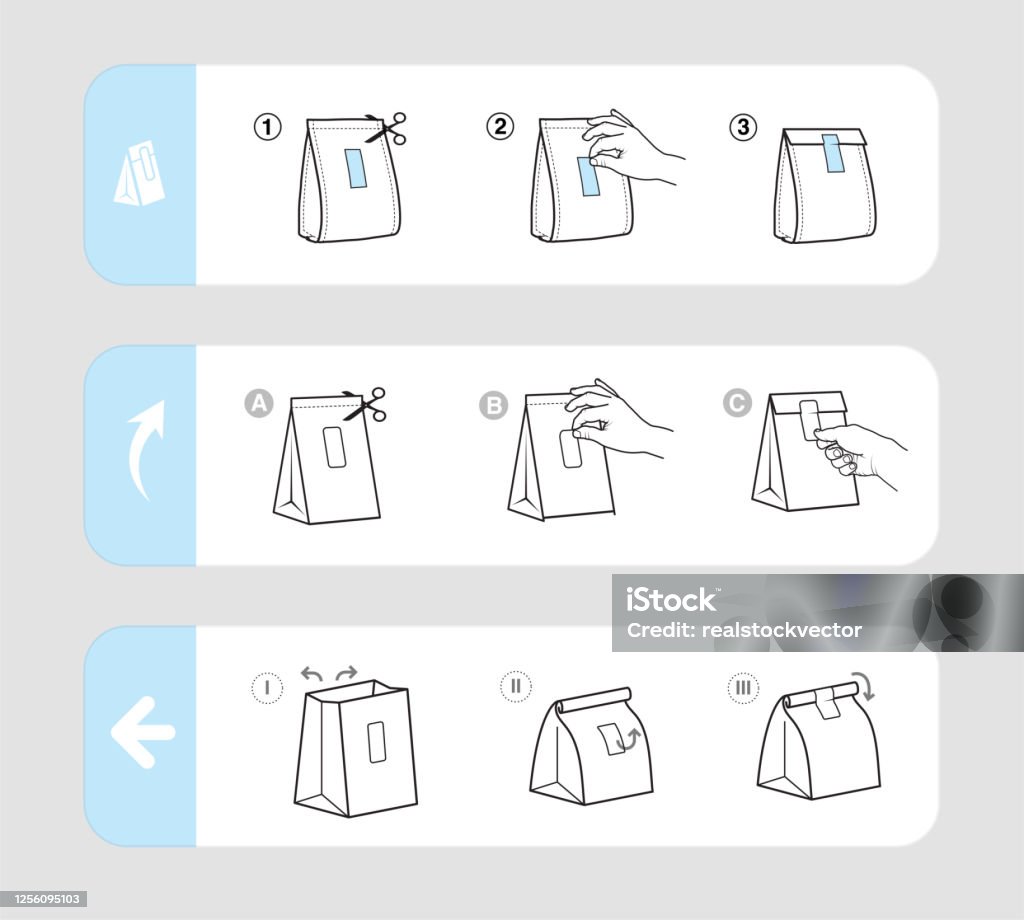 Quick Clost Packing Reusable Closing Packing Guideadhesive Label With User Instruction ...