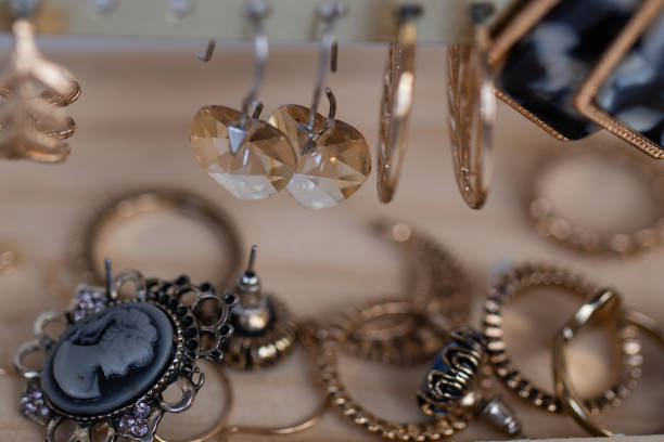 istock Beautiful jewelry close up 1256100565