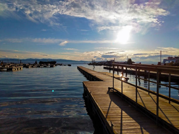 A beautiful sunset image taken in Burlington Vermont down near the docks.