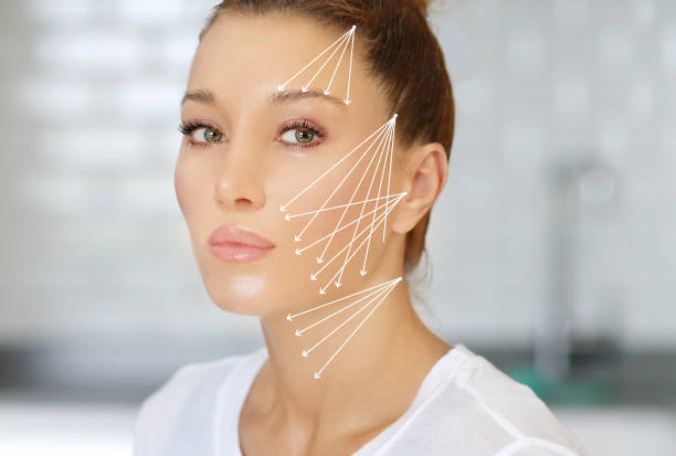 istock thread lift , nonsurgical procedure,lower facelift 1256121519