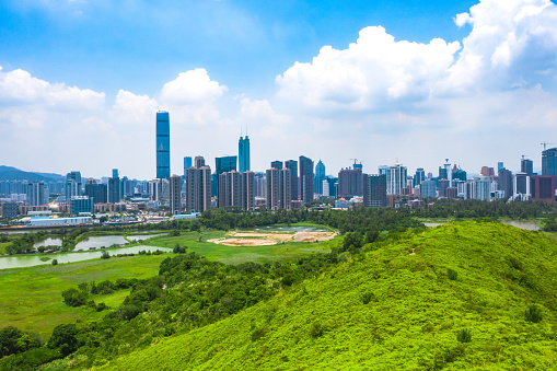 View of skylines in Shenzhen,China