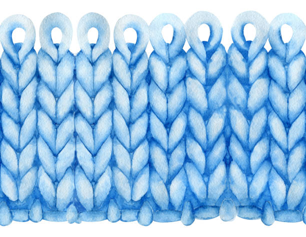 Seamless pattern knitted thread loops. Knitting and crocheting. Hand drawn watercolor illustration for design of wallpaper, packaging, wrapper, cover, fabric, background Seamless pattern knitted thread loops. Knitting and crocheting. Hand drawn watercolor illustration for design of wallpaper, packaging, wrapper, cover, fabric, background. knitting textile wool infinity stock illustrations
