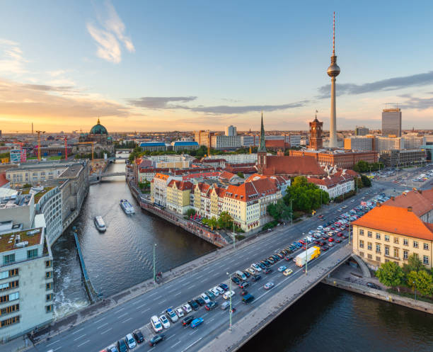 istock Berlin, Germany Skyline from Above the Spree River. 1256134598