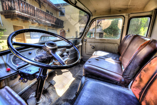 An old interior from an italian truck