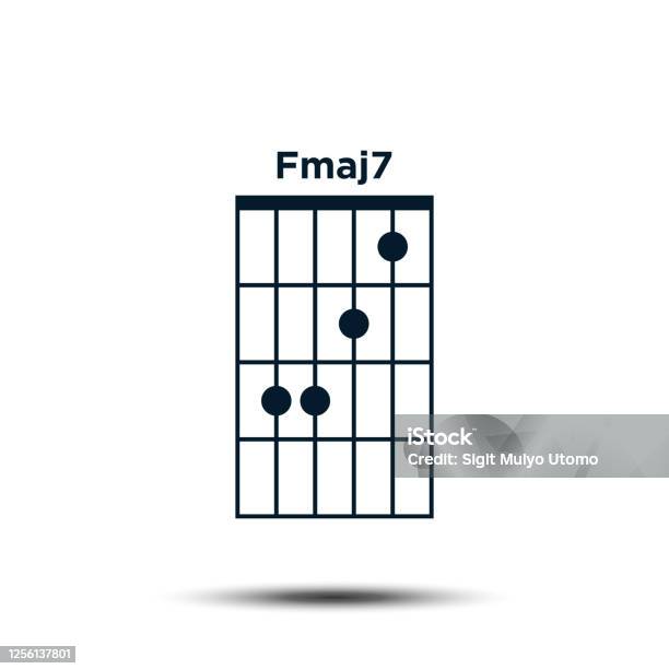 Fmaj7 기본 기타 코드 차트 아이콘 벡터 템플릿 C6에 대한 스톡 벡터 아트 및 기타 이미지 - C6, C7, G7 - Istock