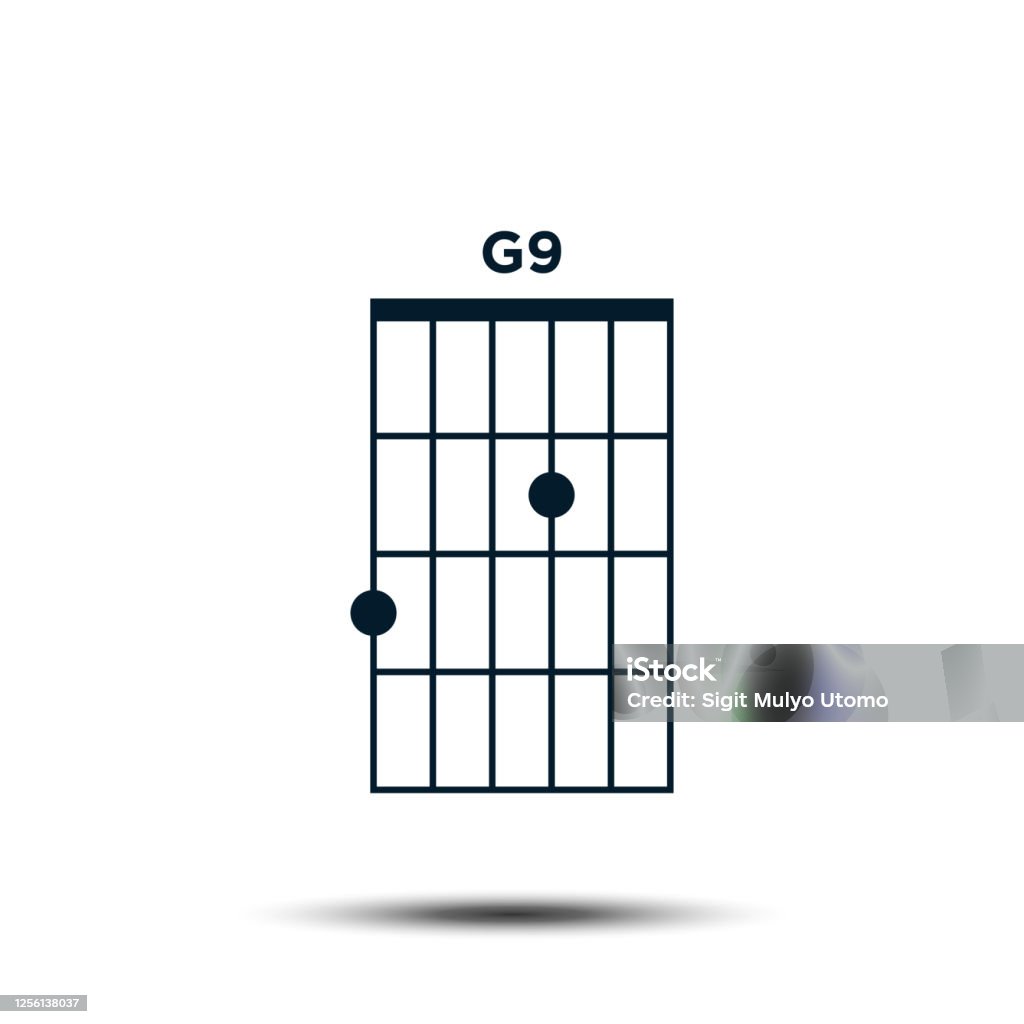 Lighed begrænse kutter G9 Basic Guitar Chord Chart Icon Vector Template Stock Illustration -  Download Image Now - Abstract, Art, Backgrounds - iStock