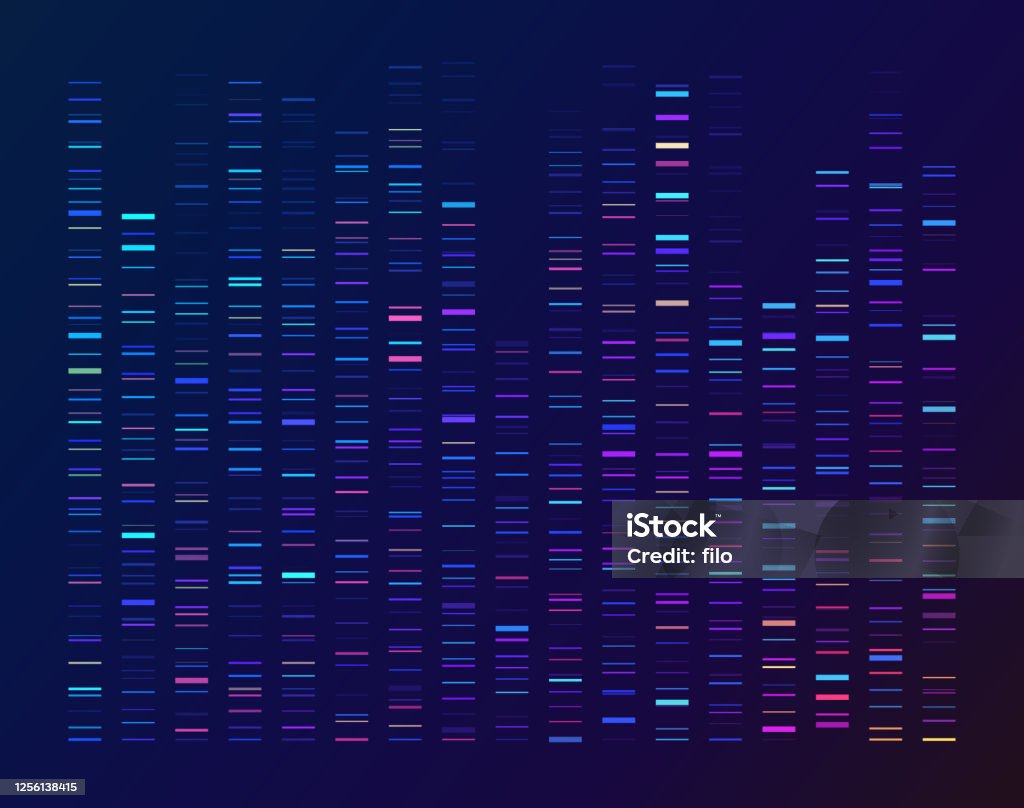 DNA 염기서열 분석 데이터 처리 유전 적 유전체 분석 - 로열티 프리 DNA 벡터 아트