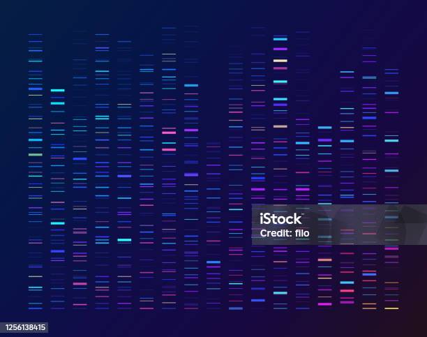 Dna 염기서열 분석 데이터 처리 유전 적 유전체 분석 DNA에 대한 스톡 벡터 아트 및 기타 이미지 - DNA, 데이터, 추상적인