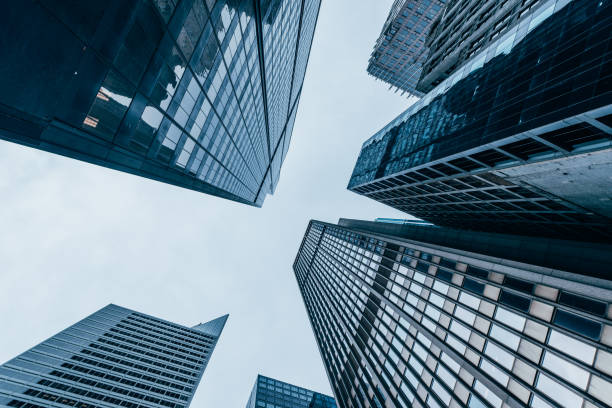 istock Low Angle View of Skyscrapers in Chicago / Illinois 1256138469