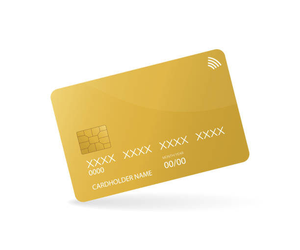 ilustrações, clipart, desenhos animados e ícones de sinal de cartão de crédito para design de aplicativo móvel. ilustração realista do vetor 3d. chip digital. - credit card