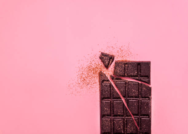 istock Chocolate Top view photo in minimal style 1256139292