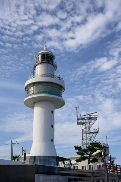 istock Large observatory tower and viewpoint with blue sky in downtown 1256140832