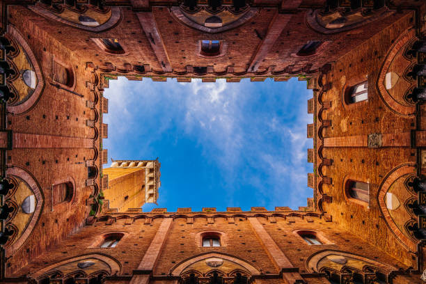 istock Directly below Torre del Mangia in Siena 1256142822