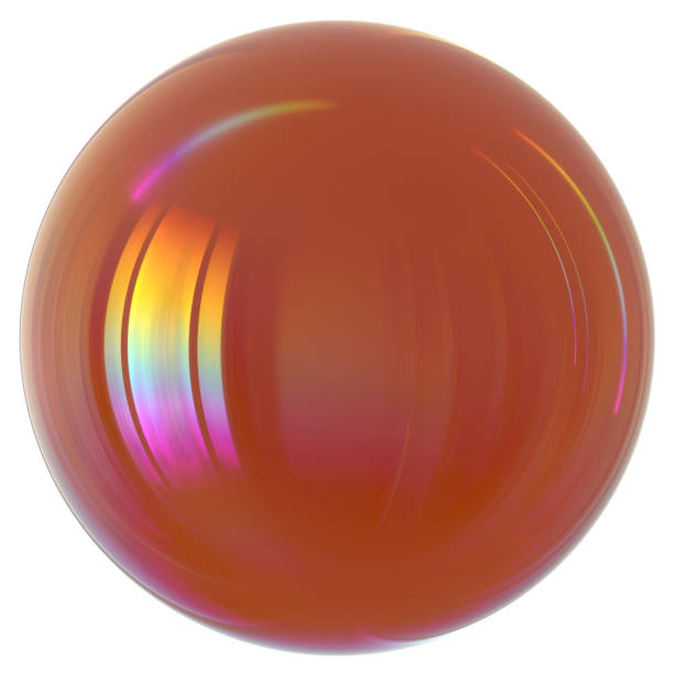 istock Sphere bubble round oil drop orange close-up 1256145790