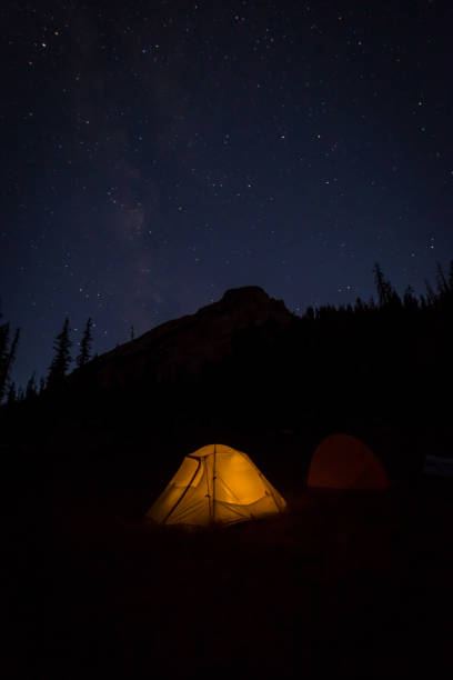 istock Camping in the Mountains at Night 1256147350