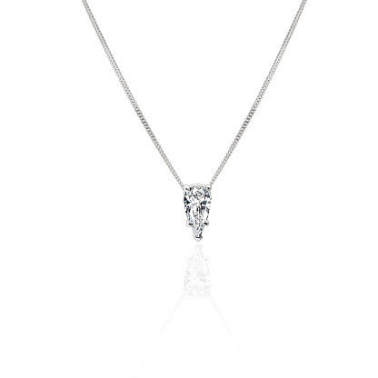 Diamond necklace isolated on black background (with clipping path)