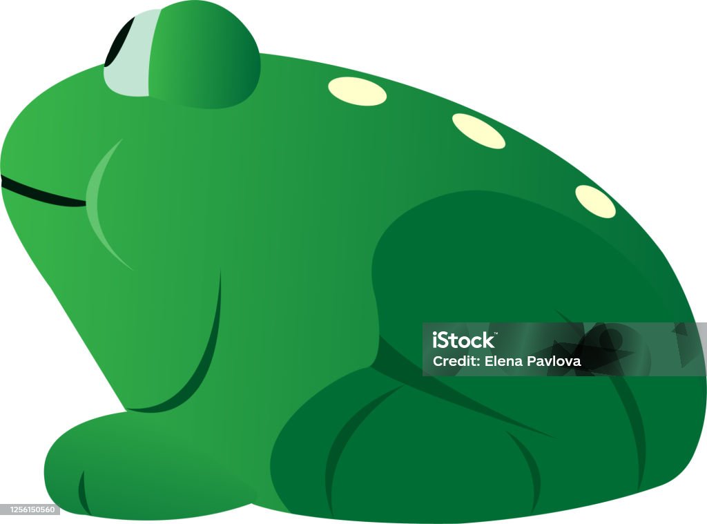 Frog Left Side Green Frog Left Side Stock Illustration - Download Image Now ...