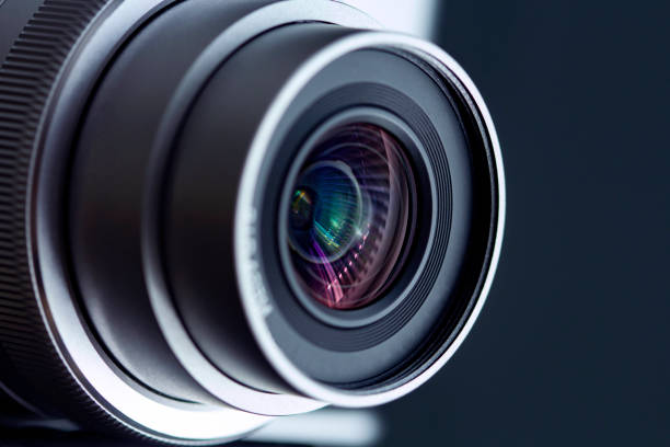 istock Professional Photo lens with reflection closeup 1256150934