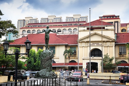 People visit Philippine General Hospital in Manila. There are 1,800 hospitals with total of 98,000 patient beds in the Philippines.