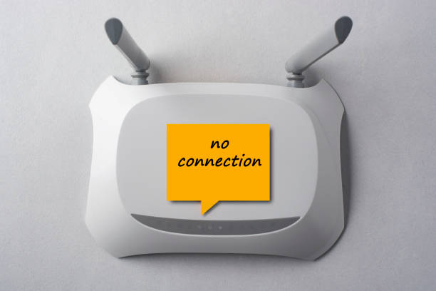 Wi-Fi router with a sticker No connection.