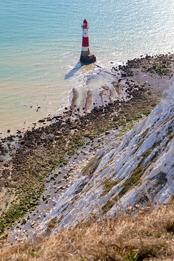 Beachy Head Lighthouse and Cliff, Eastbourne, East Sussex, UK