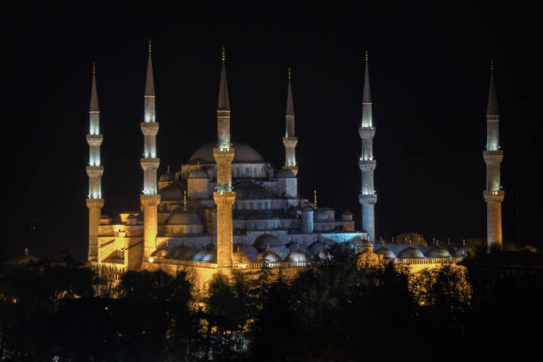 istock Sultanahmet (Blue Mosque) illuminated by night in Istanbul, Turkey 1256156213