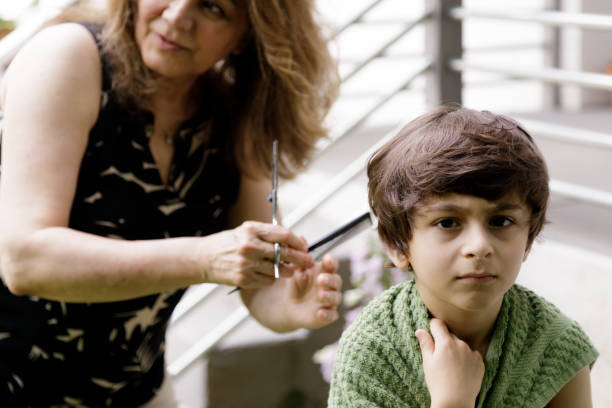 istock Home Haircut 1256159615