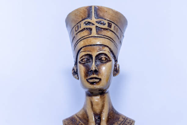 istock Egyptian pharaoh ornament souvenir on isolated white background for Ancient Egypt concepts. 1256160984