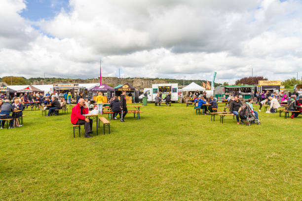 Editorial, People enjoying The Beaumaris Food Festival, on August 31 2019 - fotografia de stock