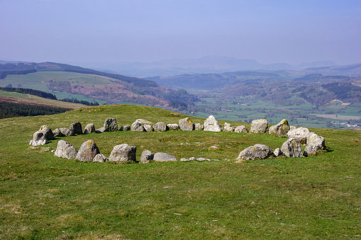 Moel Ty Uchaf Stone Circle in Denbighshire, Wales