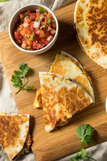 Photo of Homemade Vegetarian Quesadilla with Cheese