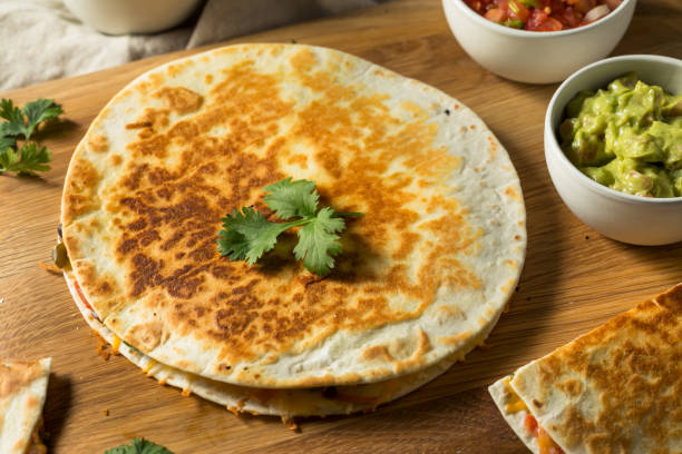 istock Homemade Vegetarian Quesadilla with Cheese 1256163844