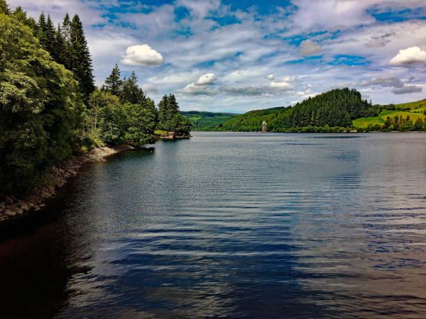 A photograph taken of a reservoir overlooking the Brecon beacons in south wales. Taken on an Olympus e-m5.
